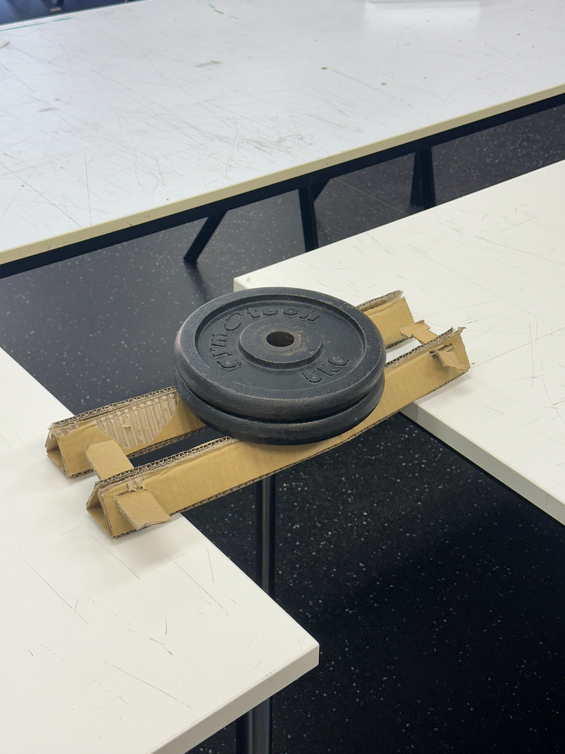 Cardboard Bridge holding 10kg